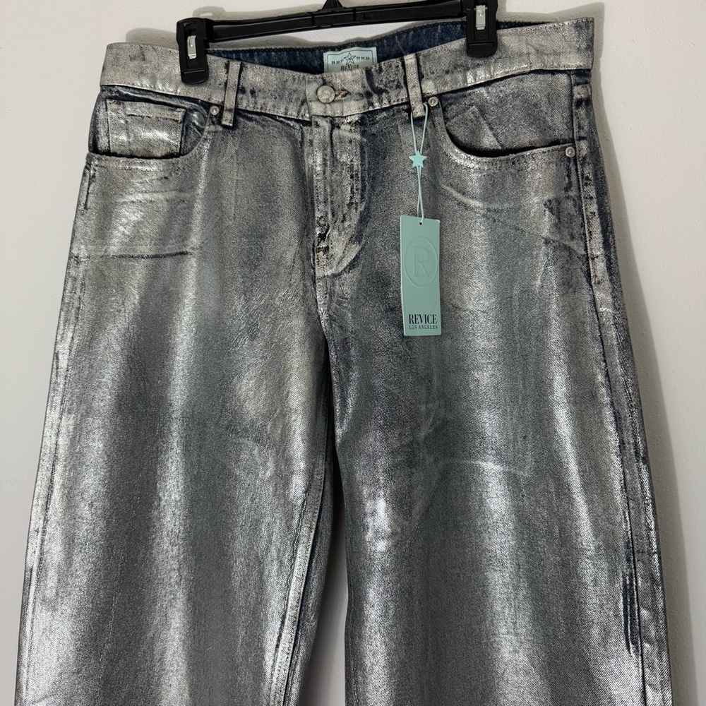 REVICE NWT Fly Silver wide leg jeans size 32 - Picture 2 of 16
